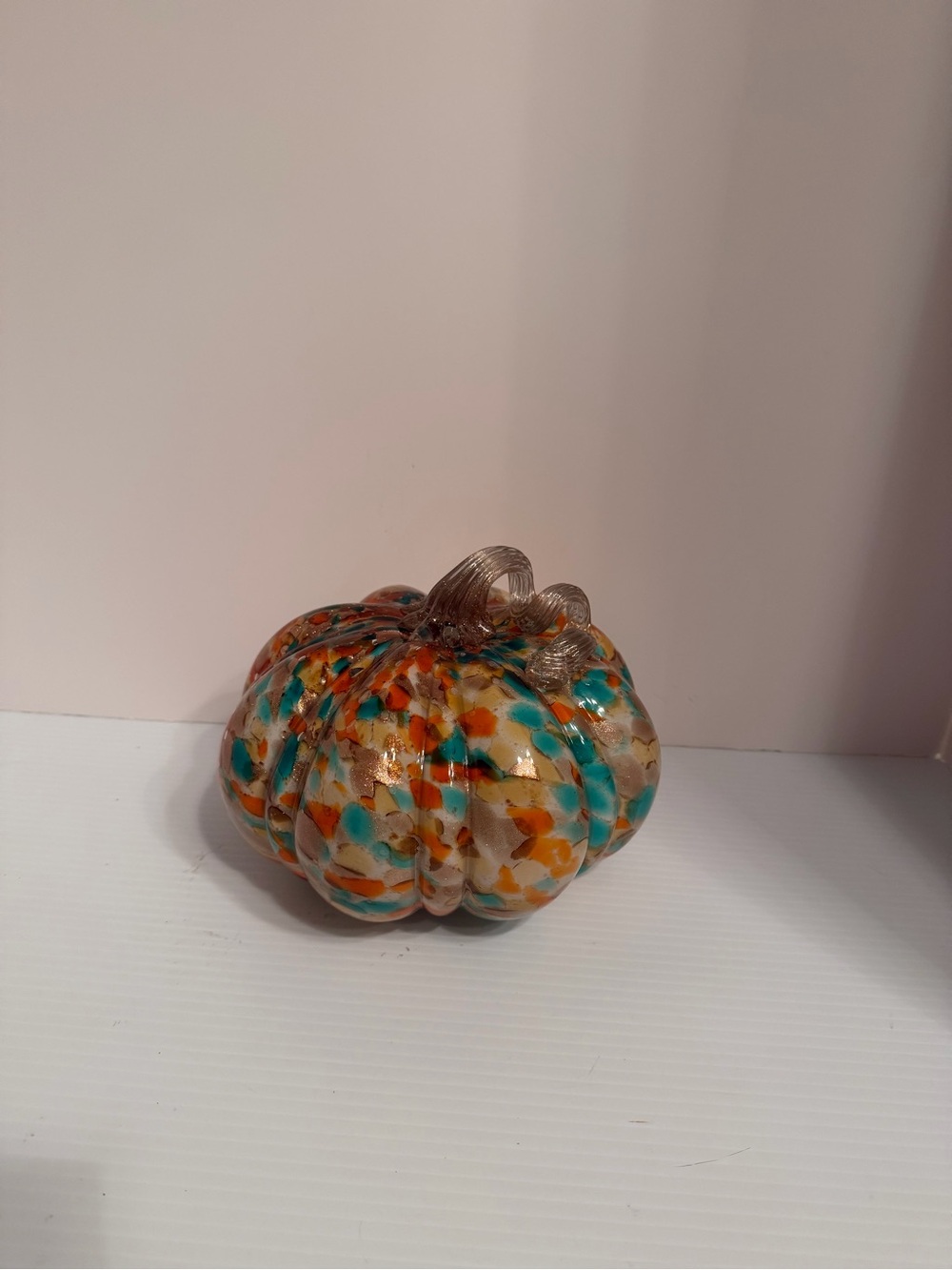 Confetti Glass Pumpkin Multicolor New
